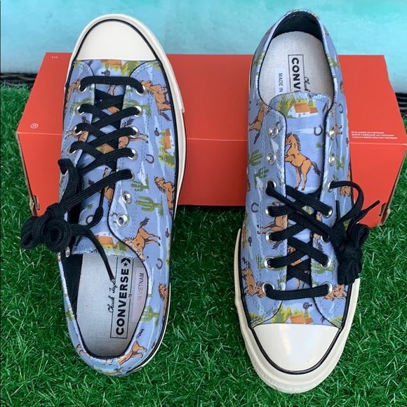 CONVERSE CHUCK 70 OX WASHED DENIM/MULTI/EGRET MEN’ - Picture 7 of 16